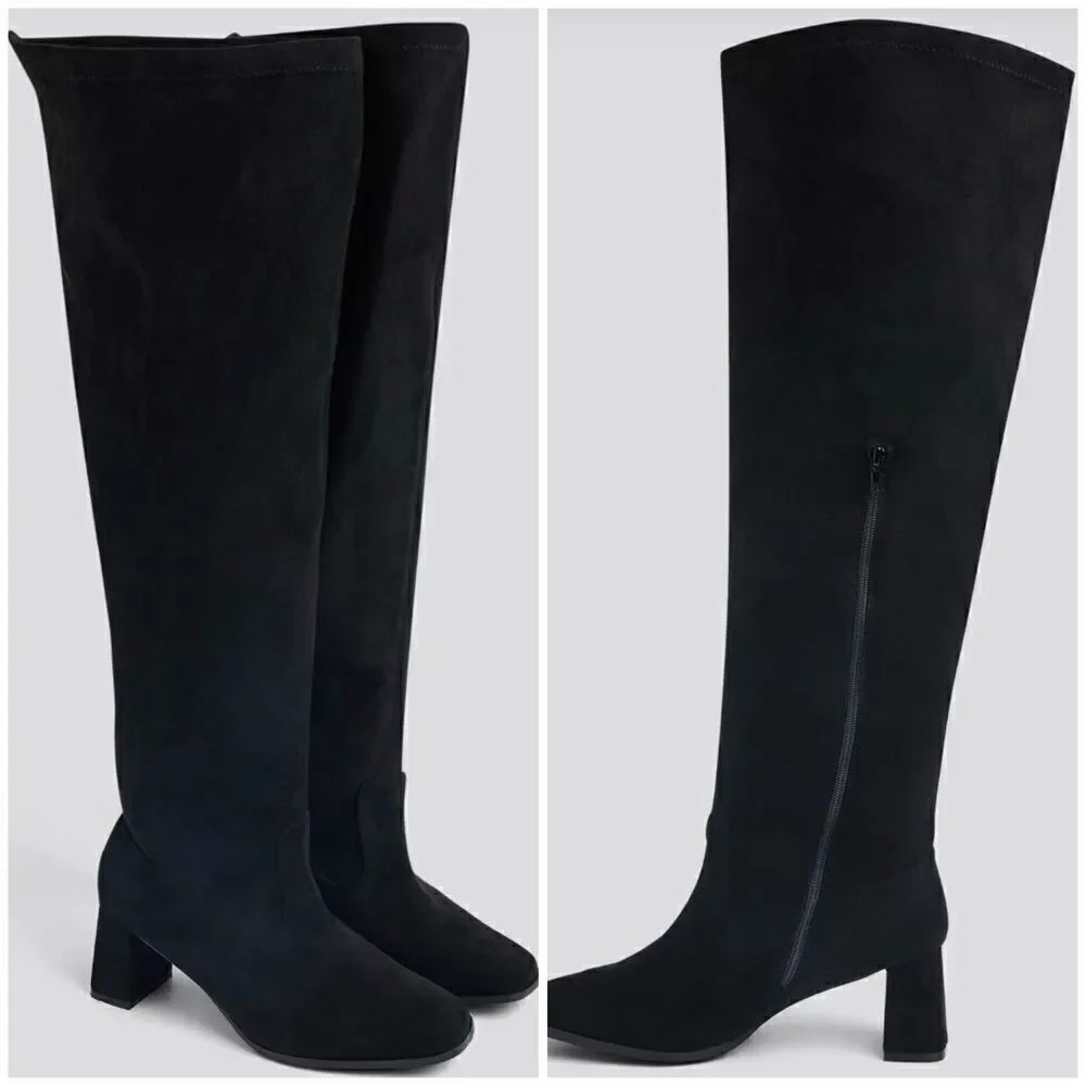 FTF Over-The-Knee Wide-Width/Wide-Calf Faux-Suede Boots